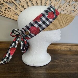 Betsey Johnson Floral Checkered Women's Visor